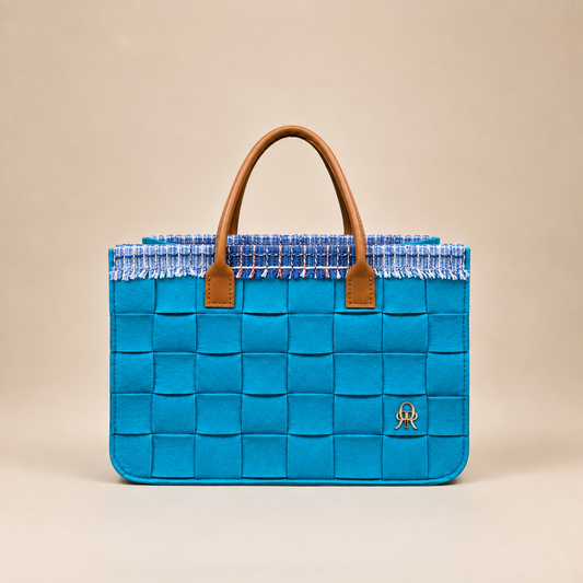 BOLSO PEQUEÑO TRAMA AQUA