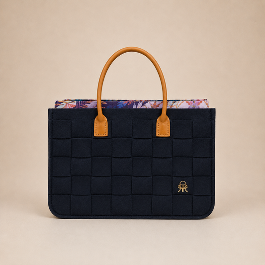 BOLSO PEQUEÑO TRAMA FIELTRO 08 NEGRO