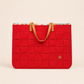 BOLSO GRANDE TRAMA FIELTRO 17 CARMIN