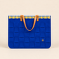 BOLSO GRANDE TRAMA FIELTRO 43 AZUL