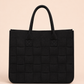 BOLSO MEDIANO TRAMA FIELTRO 08 NEGRO
