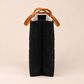BOLSO MEDIANO TRAMA FIELTRO NEGRO