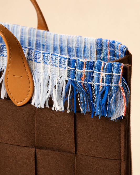 BOLSO MEDIANO TRAMA BROWN