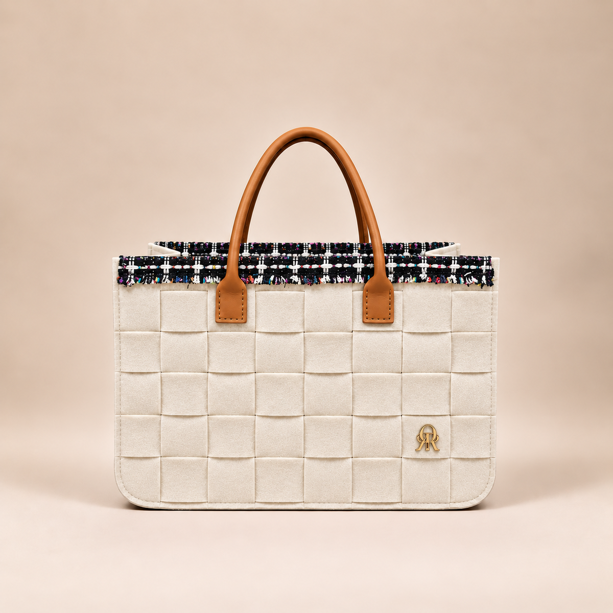 BOLSO PEQUEÑO TRAMA FIELTRO 11 OFF WHITE