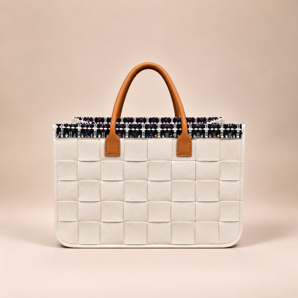 BOLSO PEQUEÑO TRAMA FIELTRO 11 OFF WHITE