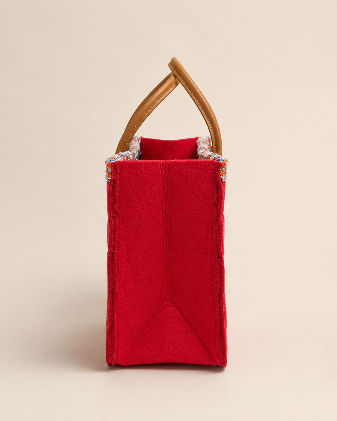 BOLSO PEQUEÑO TRAMA CARMIN